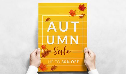 Banner de vector editable de venta de otoño Banner de vector editable de venta de otoño