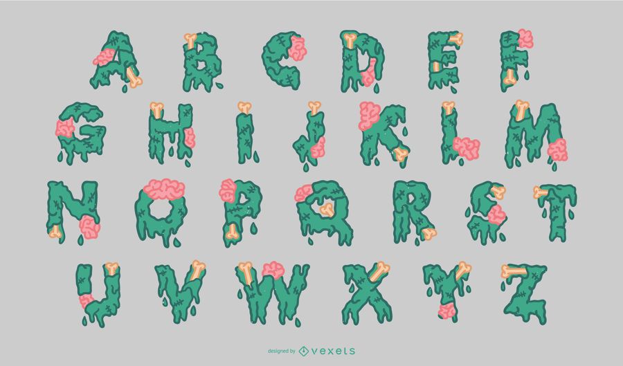 Halloween Zombie Alphabet Set Halloween Zombie Alphabet Set