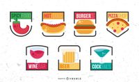 Fast Food Logo Design Set Vector Download