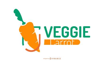 Design de logotipo de cenoura vegetariana Design de logotipo de cenoura vegetariana
