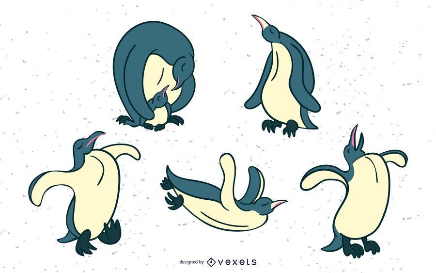 Pinguin-stilvolles farbiges Set Pinguin-stilvolles farbiges Set