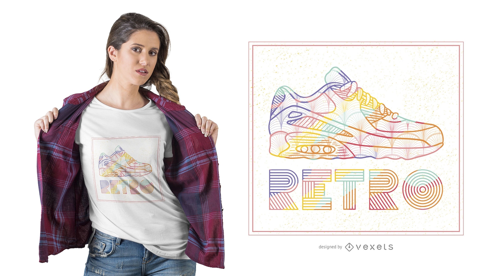 Retro Schuh T-Shirt Design