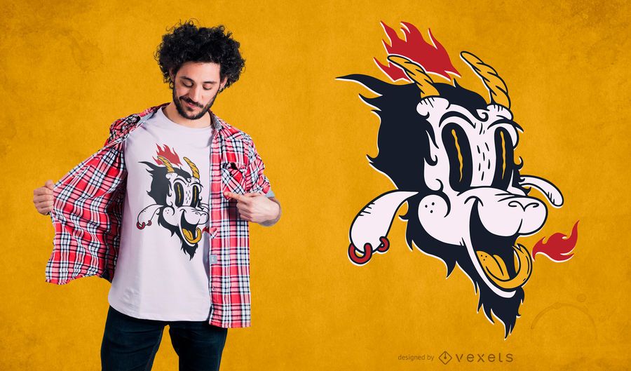 Satan cartoon t-shirt design Satan cartoon t-shirt design