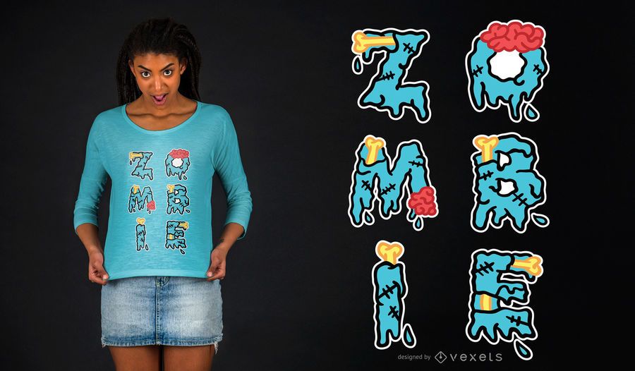 Zombie quote halloween t-shirt design Zombie quote halloween t-shirt design