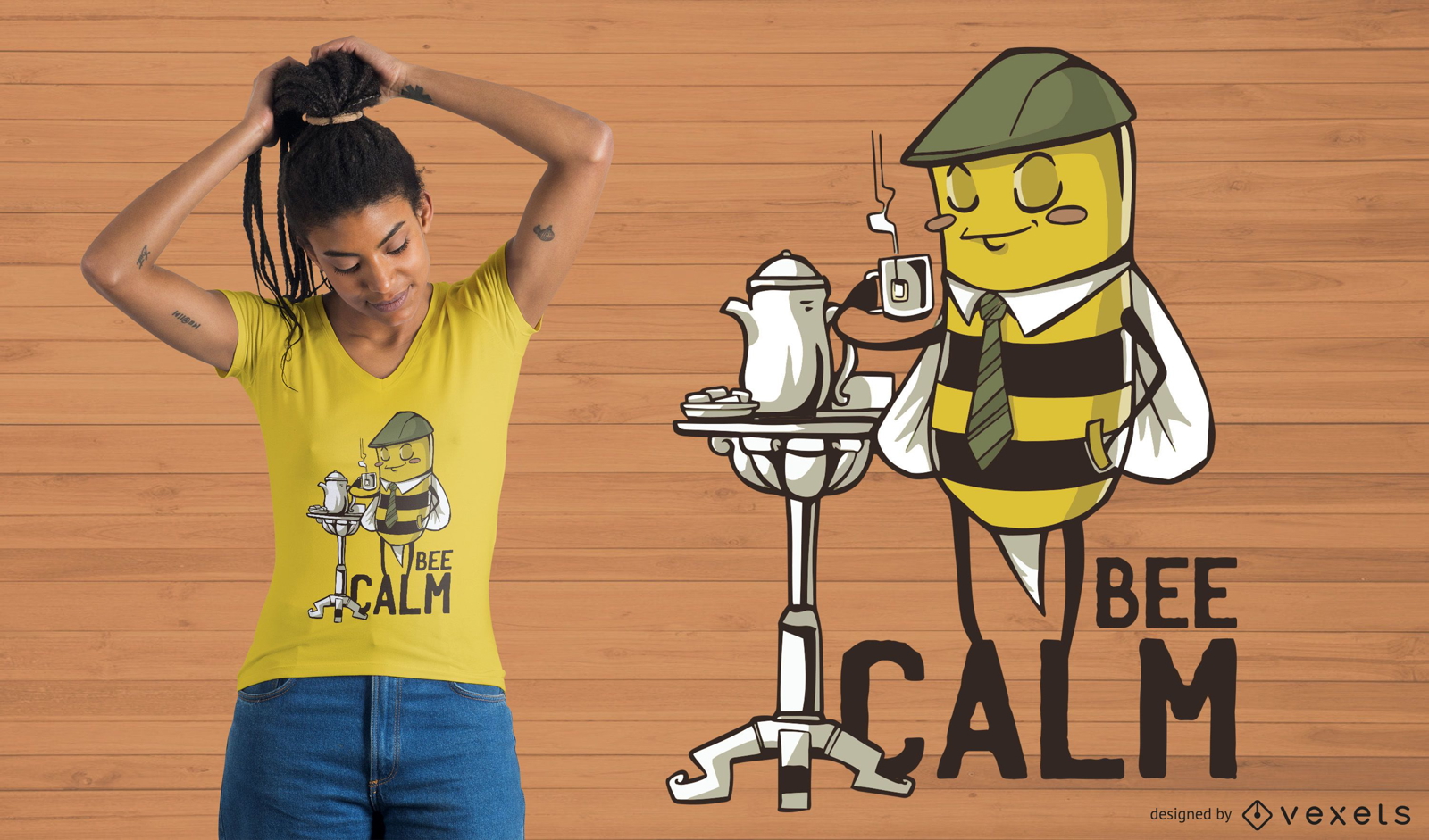 Bee Calm T-Shirt Design