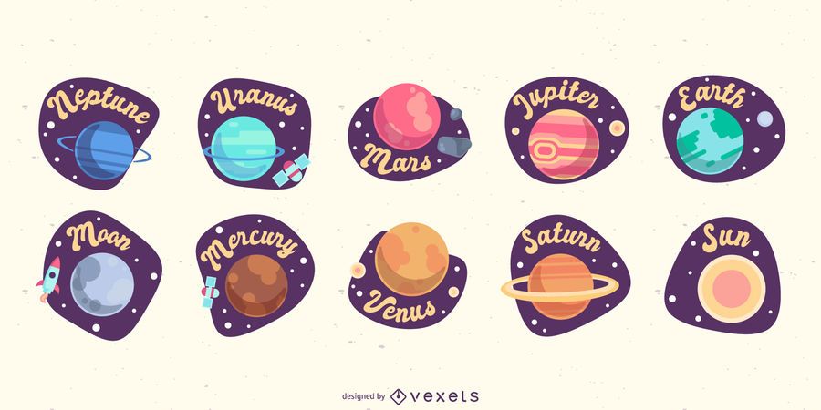Coleção de planetas planas Coleção de planetas planas