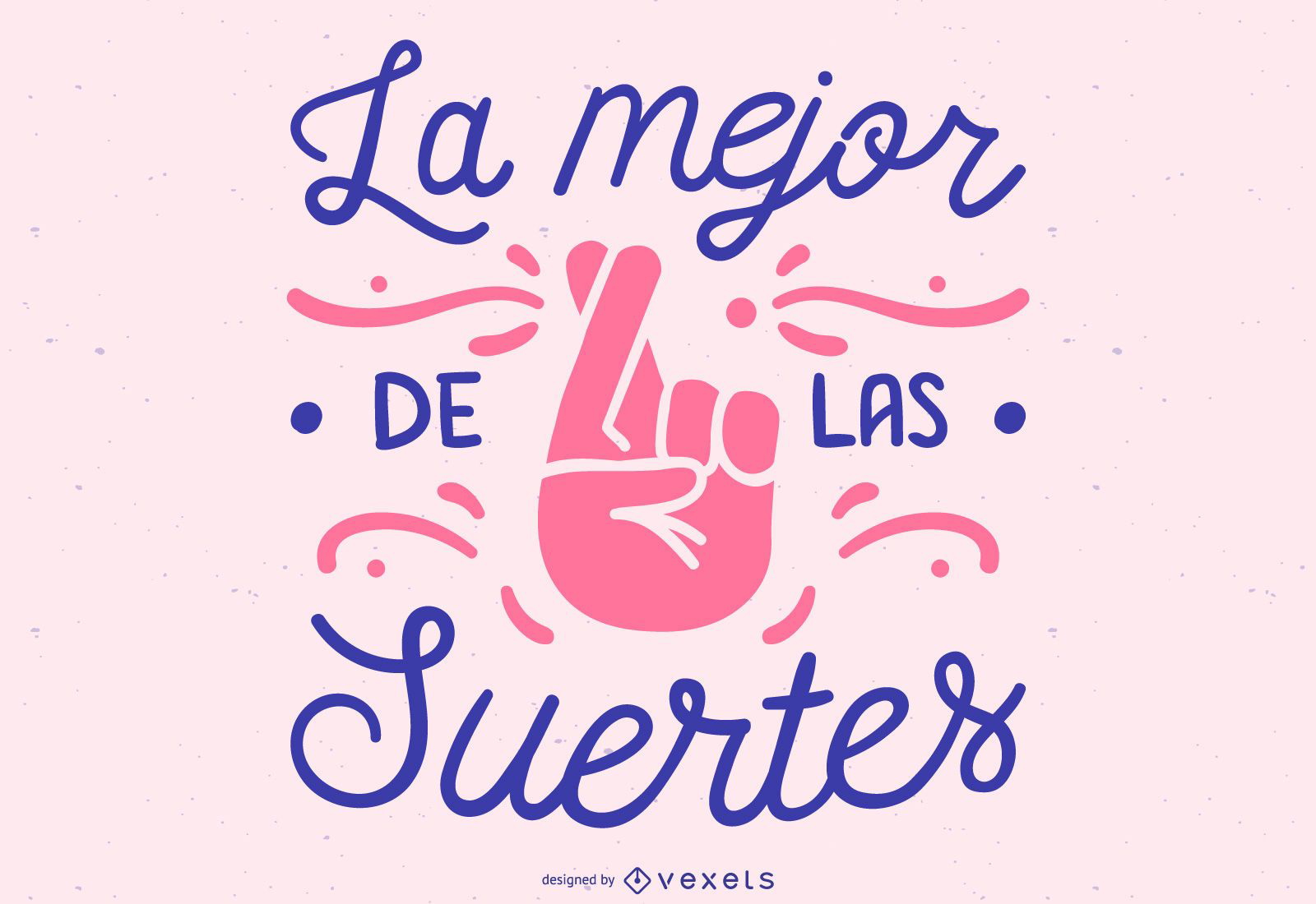 Boa sorte no design de letras em espanhol