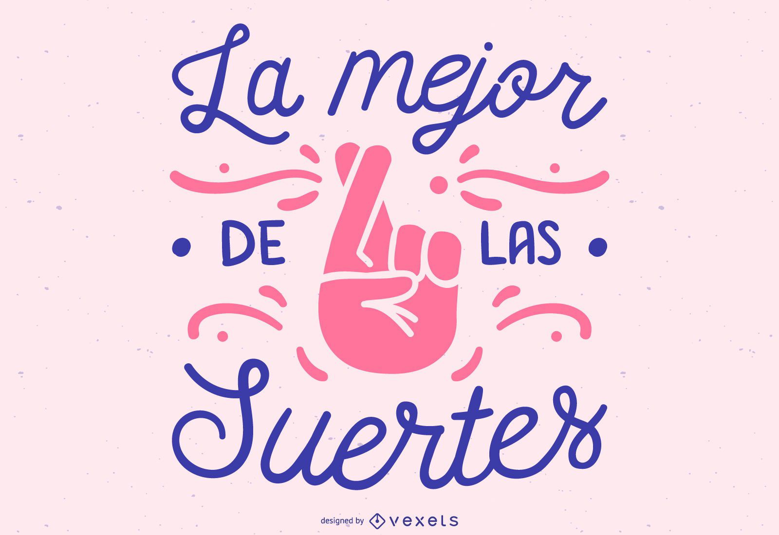 Buena Suerte Diseño De Letras En Español - Descargar Vector