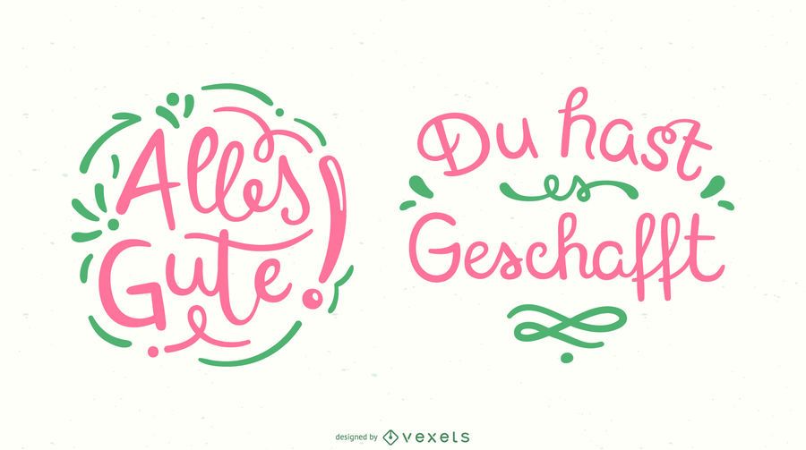 Good Luck German Lettering Banner Set Good Luck German Lettering Banner Set