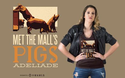 Rundle Mall Pigs T-shirt Design Rundle Mall Pigs T-shirt Design