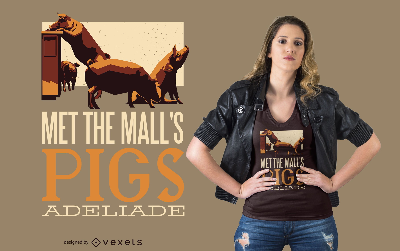 Rundle Mall Schweine T-Shirt Design