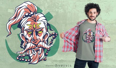 Design de t-shirt do homem sagrado barbudo Design de t-shirt do homem sagrado barbudo
