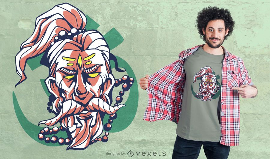 Diseño de camiseta de hombre santo barbudo Diseño de camiseta de hombre santo barbudo