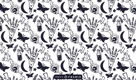 Witchery Vector Pattern Witchery Vector Pattern