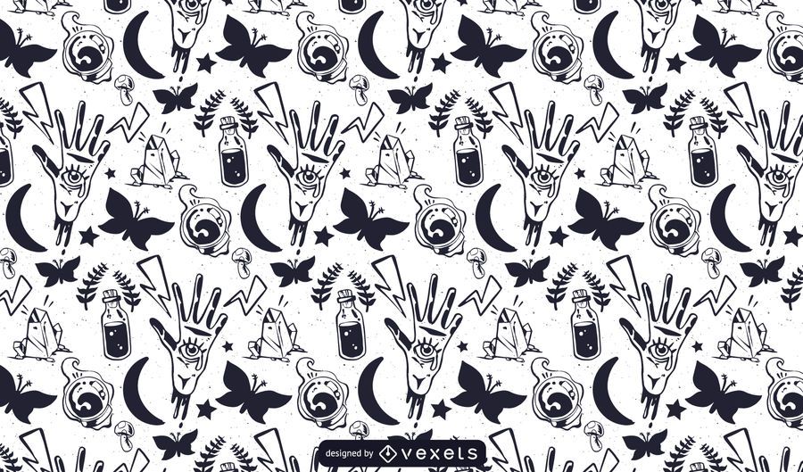 Witchery Vector Pattern Witchery Vector Pattern