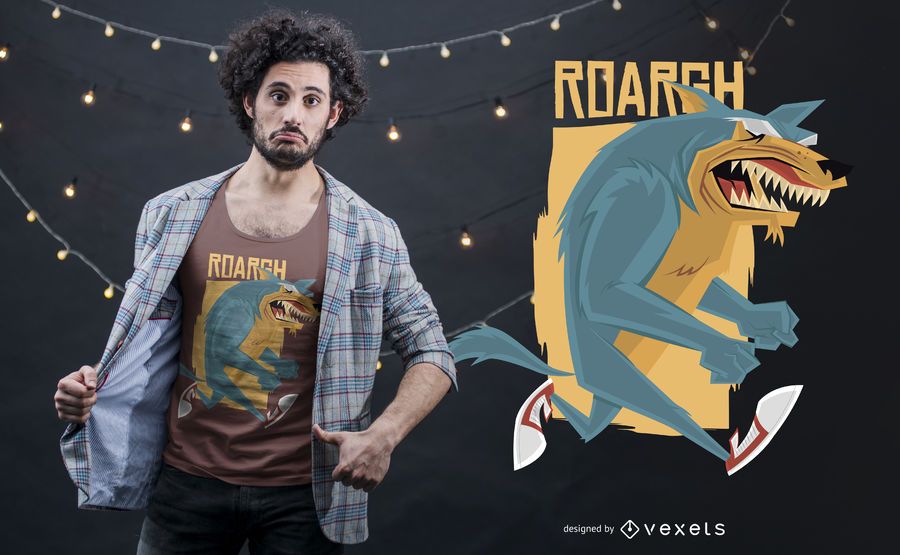 Projeto do t-shirt de Wolfman Projeto do t-shirt de Wolfman