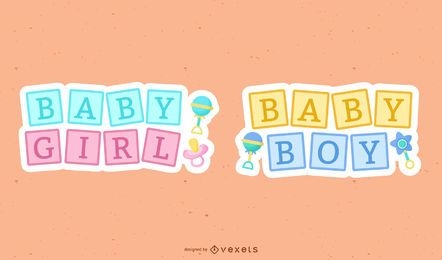 Novo conjunto de letras fofas de bebê