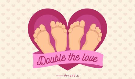 Double the love illustration Double the love illustration