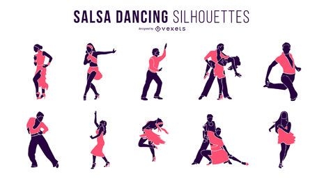 Salsa Dancing Silhouettes