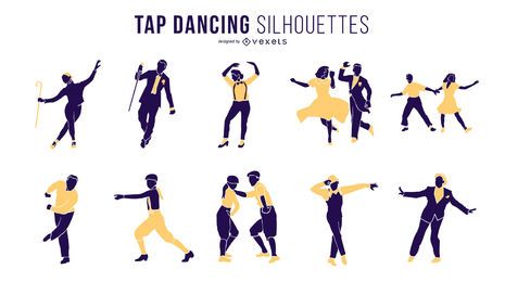 Tippen Sie auf Dancing Silhouette Set Tippen Sie auf Dancing Silhouette Set