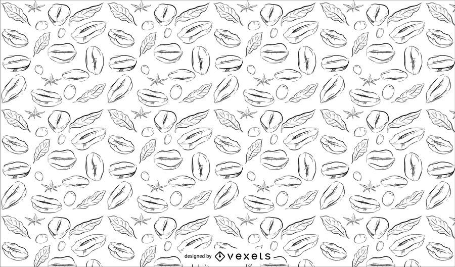 Seamless Coffee Beans Pattern Seamless Coffee Beans Pattern