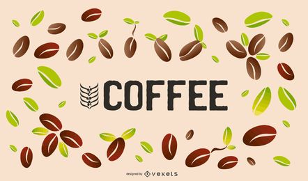 Coffee Beans Background Design Coffee Beans Background Design
