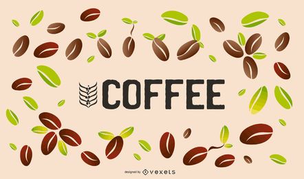 Descarga Vector De Diseño De Fondo De Granos De Café