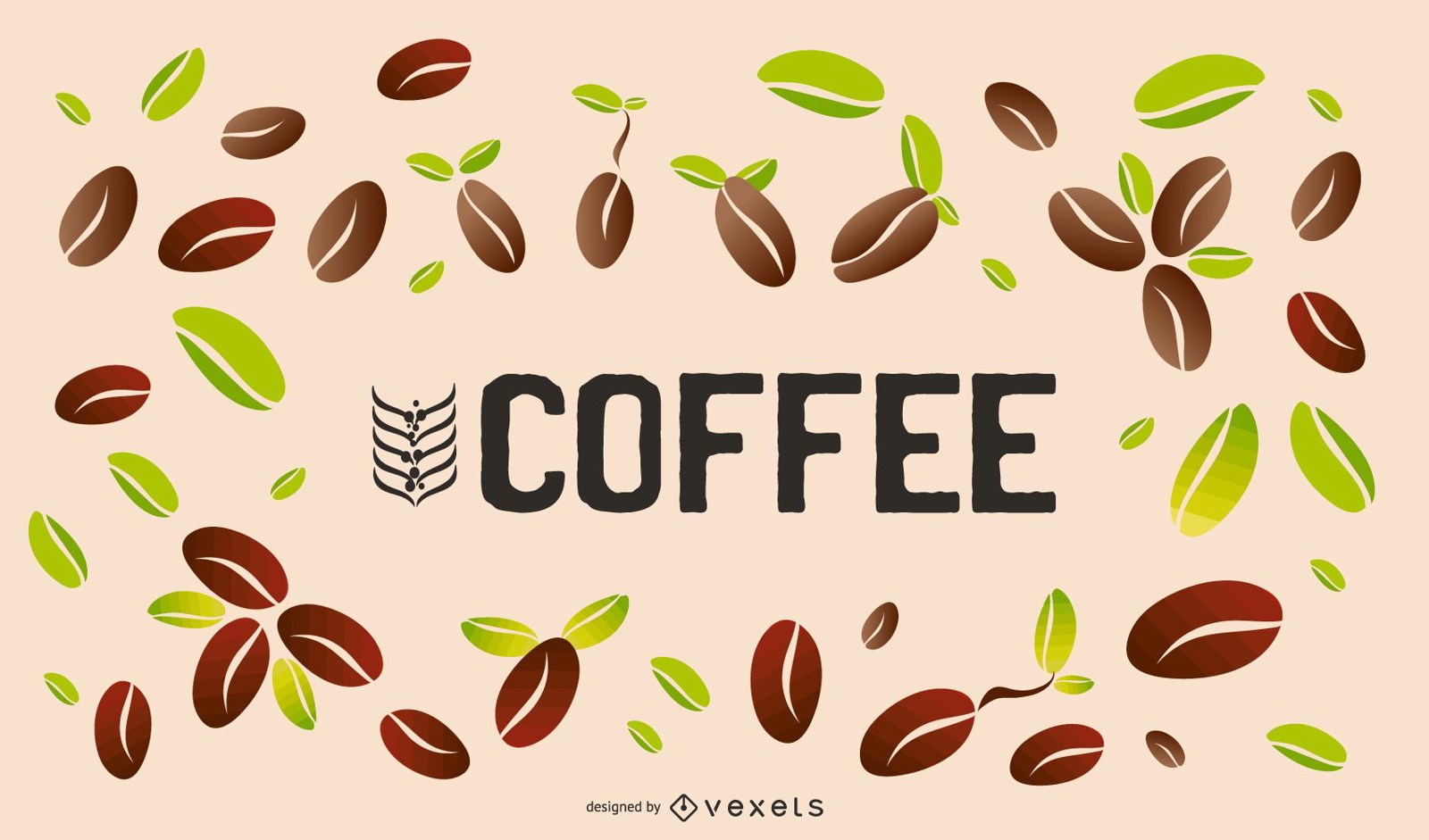 Coffee Beans Background Design 