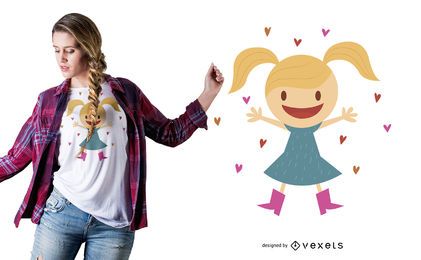 Little Girl T-shirt Design Little Girl T-shirt Design