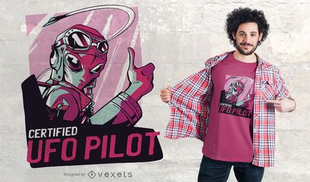 Diseño extranjero de la camiseta del piloto del UFO Diseño extranjero de la camiseta del piloto del UFO