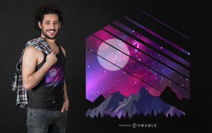 Mountain Galaxy T-shirt Design Mountain Galaxy T-shirt Design