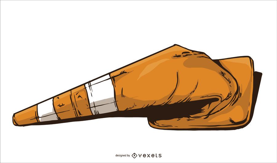 Vetor de cone de trânsito derretido Vetor de cone de trânsito derretido
