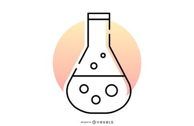 Chemistry Flask Logo Vector