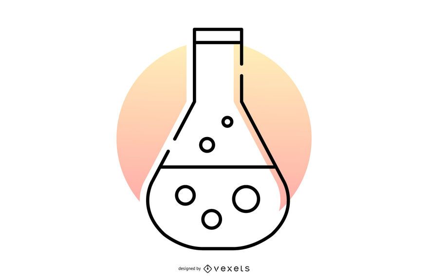 Vector de logotipo de matraz de química Vector de logotipo de matraz de química