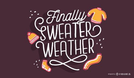 Suéter clima otoño letras