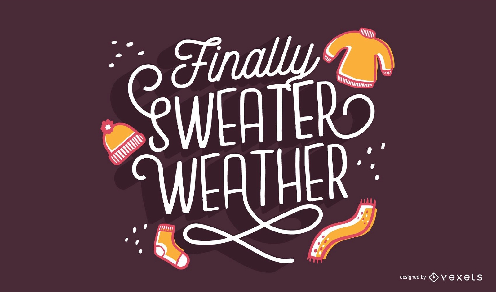  Sweater weather autumn lettering
