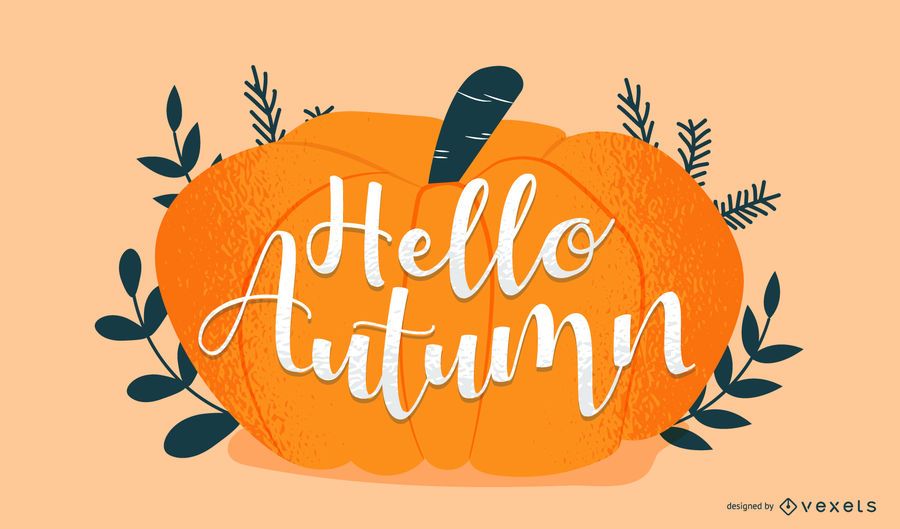 Autumn pumpkin lettering design Autumn pumpkin lettering design