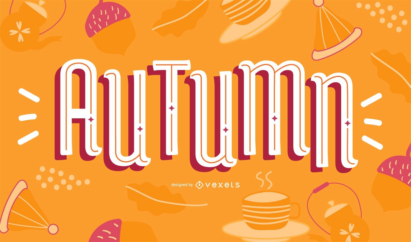 Autumn lettering design