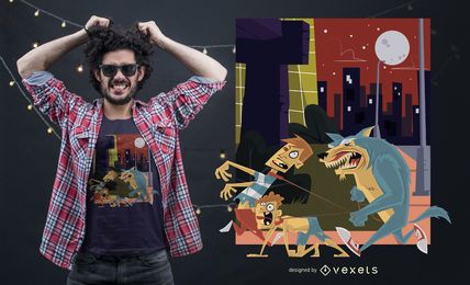 Lustiges Werwolf-T-Shirt Design