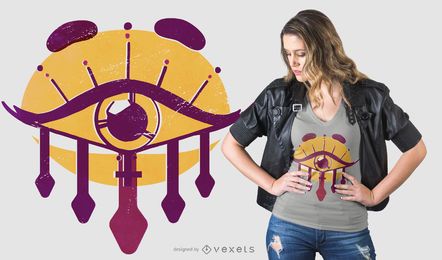 Diseño de camiseta de un solo color de ojos Diseño de camiseta de un solo color de ojos