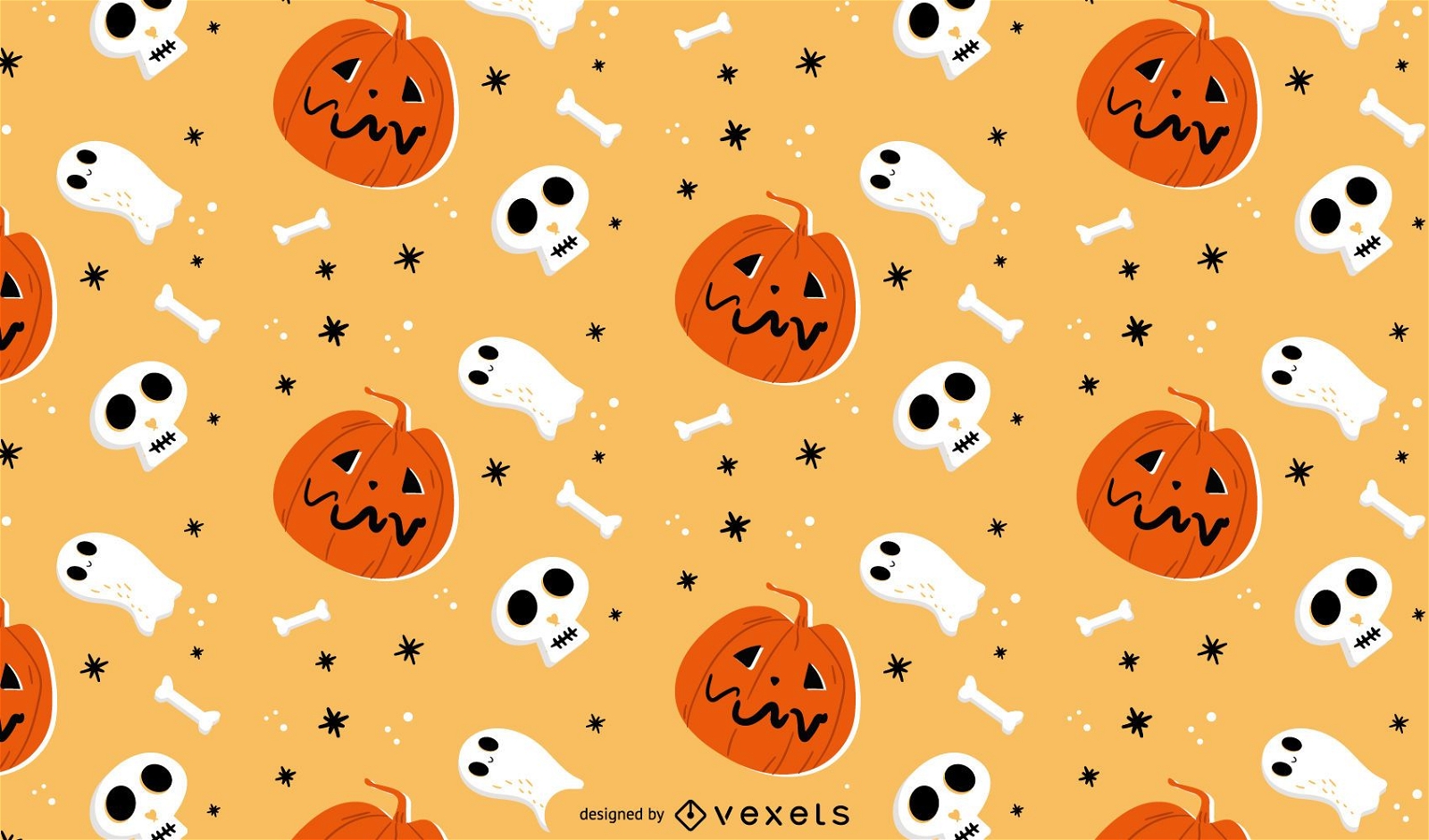 Design assustador de padrão de halloween
