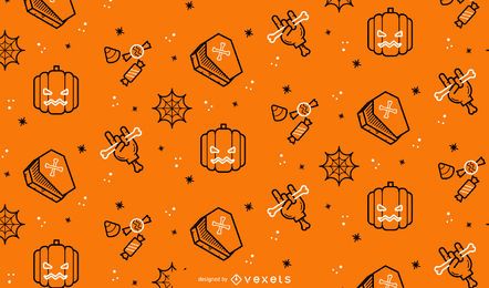 Halloween stroke pattern design