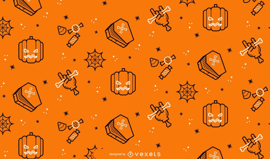 Halloween stroke pattern design Halloween stroke pattern design