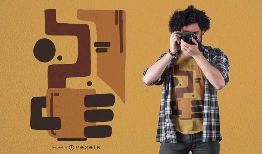 Projeto abstrato do t-shirt do café Projeto abstrato do t-shirt do café
