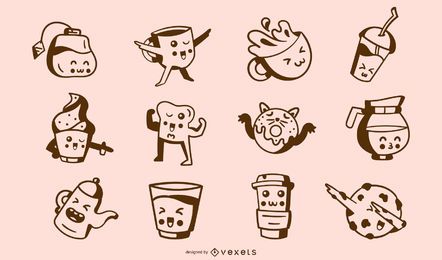 Kawaii Kaffee Time Stroke Sammlung