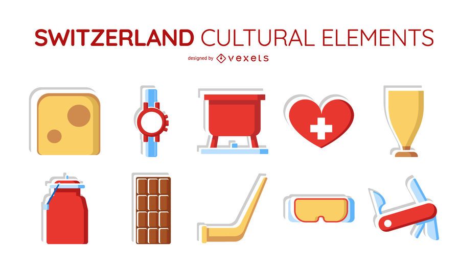 switzerland-cultural-elements-set-vector-download