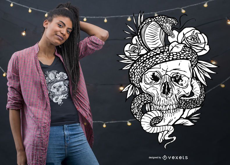 Tatuagem De Esqueleto T-shirt Design Tatuagem De Esqueleto T-shirt Design