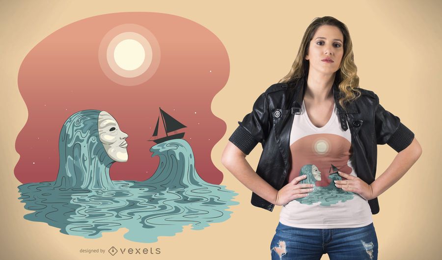 Diseño de camiseta Sea Ghost Diseño de camiseta Sea Ghost