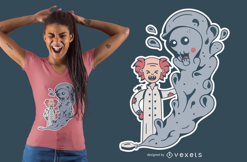 Cute Mad Scientist T-shirt Design Cute Mad Scientist T-shirt Design