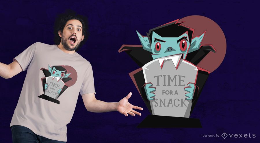 Projeto bonito do t-shirt da rotulação do vampiro Projeto bonito do t-shirt da rotulação do vampiro